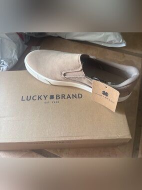 Lucky Brand Men’s Beige Slip-On Loafers